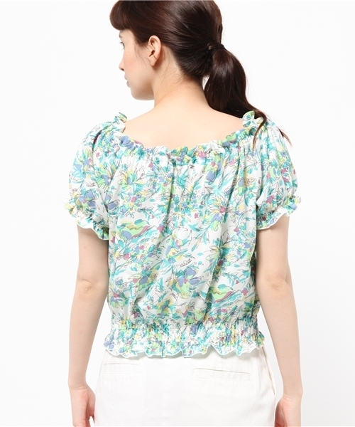 one after another NICE CLAUP(ワンアフターアナザーナイスクラップ)の「【non-no8月号掲載 ナイスクラップ】リゾートなブラウス(シャツ/ブラウス・レディース・オレンジ/グリーン/ネイビー・FREE)」の7枚目の写真