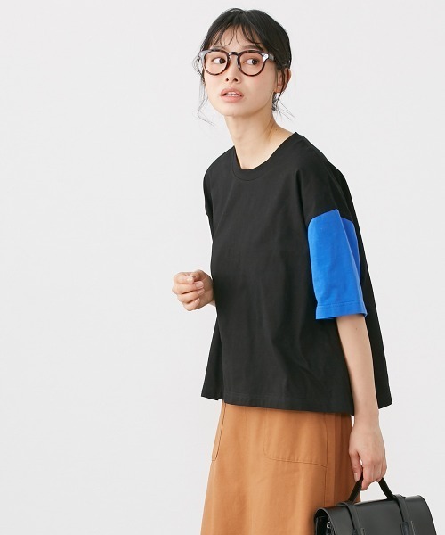Le temps riche(ルタンリッシュ)の「クレイジー配色半袖Tシャツ <Le temps riche>(Tシャツ/カットソー・レディース・ホワイト系その他/ブラック系その他・L/M)」の6枚目の写真