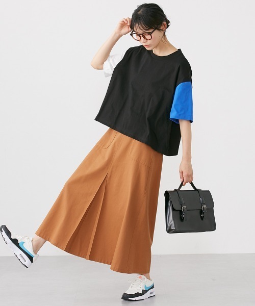 Le temps riche(ルタンリッシュ)の「クレイジー配色半袖Tシャツ <Le temps riche>(Tシャツ/カットソー・レディース・ホワイト系その他/ブラック系その他・L/M)」の8枚目の写真