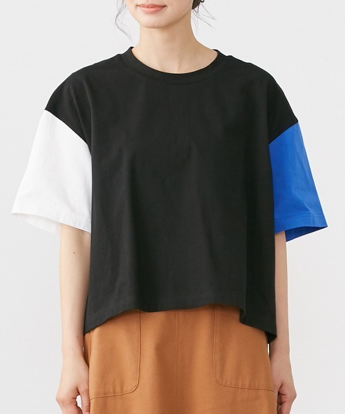 Le temps riche(ルタンリッシュ)の「クレイジー配色半袖Tシャツ <Le temps riche>(Tシャツ/カットソー・レディース・ホワイト系その他/ブラック系その他・L/M)」の17枚目の写真
