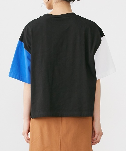 Le temps riche(ルタンリッシュ)の「クレイジー配色半袖Tシャツ <Le temps riche>(Tシャツ/カットソー・レディース・ホワイト系その他/ブラック系その他・L/M)」の13枚目の写真