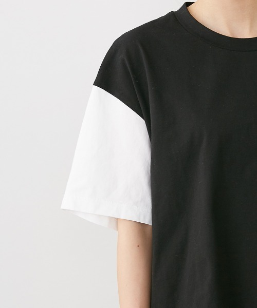 Le temps riche(ルタンリッシュ)の「クレイジー配色半袖Tシャツ <Le temps riche>(Tシャツ/カットソー・レディース・ホワイト系その他/ブラック系その他・L/M)」の7枚目の写真