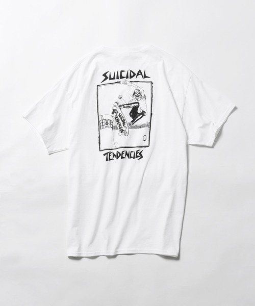 ROOPTOKYO(ループトウキョウ)の「SUICIDAL TENDENCIES TS 8 Skater + Sticker Tシャツ グラフィックTシャツ(Tシャツ/カットソー・メンズ・ホワイト/ブラック・M/L/XL)」の14枚目の写真