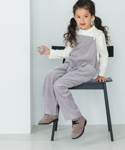 pairmanon（ペアマノン）の「【ママとおそろい】コーデュロイ サロペット（サロペット/オーバーオール・キッズ・ベージュ/ネイビー/ラベンダー/チャコールグレー/カーキ/ブラウン/アイボリー・100/110/120/130/140/150/90）」の7枚目の写真