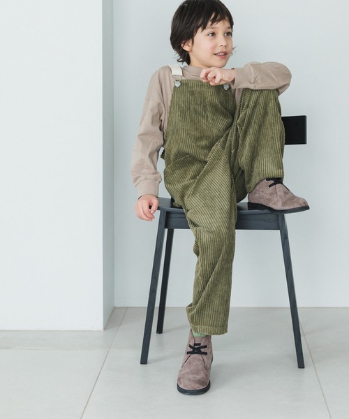 pairmanon（ペアマノン）の「【ママとおそろい】コーデュロイ サロペット（サロペット/オーバーオール・キッズ・ベージュ/ネイビー/ラベンダー/チャコールグレー/カーキ/ブラウン/アイボリー・100/110/120/130/140/150/90）」の5枚目の写真