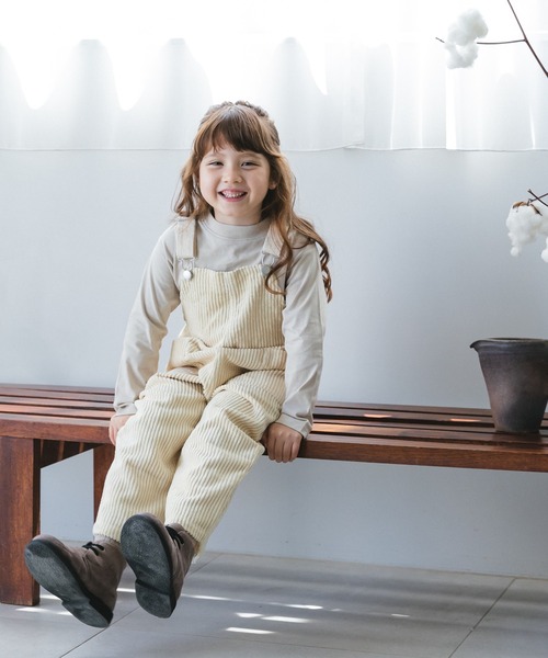 pairmanon（ペアマノン）の「【ママとおそろい】コーデュロイ サロペット（サロペット/オーバーオール・キッズ・ベージュ/ネイビー/ラベンダー/チャコールグレー/カーキ/ブラウン/アイボリー・100/110/120/130/140/150/90）」の17枚目の写真