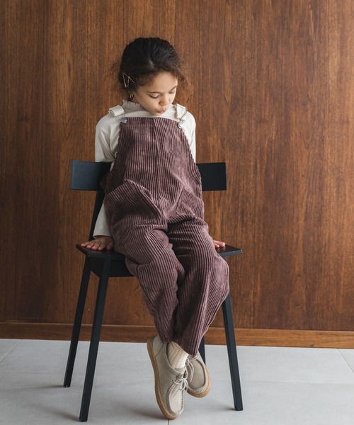 pairmanon（ペアマノン）の「【ママとおそろい】コーデュロイ サロペット（サロペット/オーバーオール・キッズ・ベージュ/ネイビー/ラベンダー/チャコールグレー/カーキ/ブラウン/アイボリー・100/110/120/130/140/150/90）」の12枚目の写真