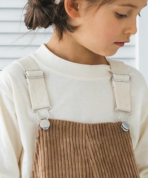 pairmanon（ペアマノン）の「【ママとおそろい】コーデュロイ サロペット（サロペット/オーバーオール・キッズ・ベージュ/ネイビー/ラベンダー/チャコールグレー/カーキ/ブラウン/アイボリー・100/110/120/130/140/150/90）」の16枚目の写真