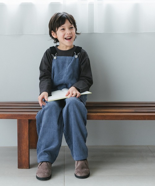 pairmanon（ペアマノン）の「【ママとおそろい】コーデュロイ サロペット（サロペット/オーバーオール・キッズ・ベージュ/ネイビー/ラベンダー/チャコールグレー/カーキ/ブラウン/アイボリー・100/110/120/130/140/150/90）」の8枚目の写真