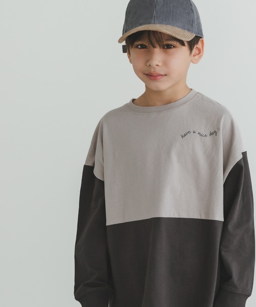 pairmanon(ペアマノン)の「バイカラー プリント ポケット付き アソート 長袖 Tシャツ(Tシャツ/カットソー・キッズ・パープル系その他3/ブルー系その他3/ブルー系その他/ブラック系その他/パープル/グレー系その他/ブラック系その他2/グリーン系その他/パープル系その他2/ベージュ系その他/その他/ピンク系その他4/パープル系その他/ブラック系その他3/ブラウン系その他/ブラック系その他4/グリーン系その他4/ブラウン系その他2/グリーン系その他3/グリーン系その他2・90/130/150/120/80/140/110/100)」の6枚目の写真