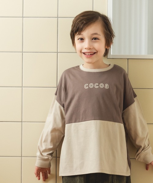 pairmanon(ペアマノン)の「バイカラー プリント ポケット付き アソート 長袖 Tシャツ(Tシャツ/カットソー・キッズ・パープル系その他3/ブルー系その他3/ブルー系その他/ブラック系その他/パープル/グレー系その他/ブラック系その他2/グリーン系その他/パープル系その他2/ベージュ系その他/その他/ピンク系その他4/パープル系その他/ブラック系その他3/ブラウン系その他/ブラック系その他4/グリーン系その他4/ブラウン系その他2/グリーン系その他3/グリーン系その他2・90/130/150/120/80/140/110/100)」の8枚目の写真