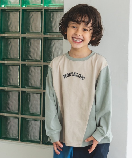 pairmanon(ペアマノン)の「バイカラー プリント ポケット付き アソート 長袖 Tシャツ(Tシャツ/カットソー・キッズ・パープル系その他3/ブルー系その他3/ブルー系その他/ブラック系その他/パープル/グレー系その他/ブラック系その他2/グリーン系その他/パープル系その他2/ベージュ系その他/その他/ピンク系その他4/パープル系その他/ブラック系その他3/ブラウン系その他/ブラック系その他4/グリーン系その他4/ブラウン系その他2/グリーン系その他3/グリーン系その他2・90/130/150/120/80/140/110/100)」の12枚目の写真