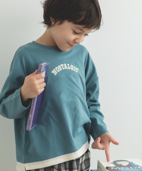 pairmanon(ペアマノン)の「バイカラー プリント ポケット付き アソート 長袖 Tシャツ(Tシャツ/カットソー・キッズ・パープル系その他3/ブルー系その他3/ブルー系その他/ブラック系その他/パープル/グレー系その他/ブラック系その他2/グリーン系その他/パープル系その他2/ベージュ系その他/その他/ピンク系その他4/パープル系その他/ブラック系その他3/ブラウン系その他/ブラック系その他4/グリーン系その他4/ブラウン系その他2/グリーン系その他3/グリーン系その他2・90/130/150/120/80/140/110/100)」の15枚目の写真
