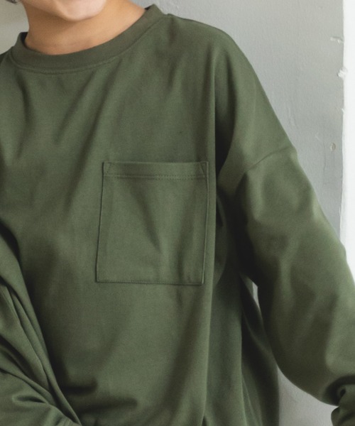 pairmanon(ペアマノン)の「バイカラー プリント ポケット付き アソート 長袖 Tシャツ(Tシャツ/カットソー・キッズ・パープル系その他3/ブルー系その他3/ブルー系その他/ブラック系その他/パープル/グレー系その他/ブラック系その他2/グリーン系その他/パープル系その他2/ベージュ系その他/その他/ピンク系その他4/パープル系その他/ブラック系その他3/ブラウン系その他/ブラック系その他4/グリーン系その他4/ブラウン系その他2/グリーン系その他3/グリーン系その他2・90/130/150/120/80/140/110/100)」の22枚目の写真