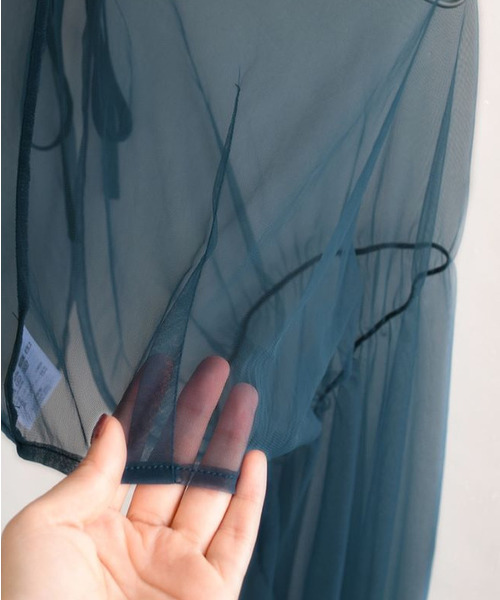 e-zakkamania stores（イーザッカマニアストアーズ）の「シアー パフスリーブボレロ（シャツ/ブラウス・レディース・ベージュ/ブラック/ダークグリーン/グレー/テラコッタ・M）」の18枚目の写真