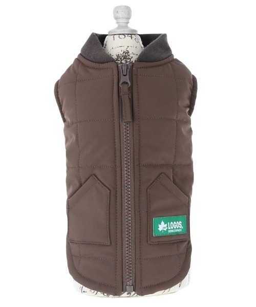 LOGOS（ロゴス）の「LOGOS/中綿スクエアベスト（ペットウェア・メンズ・ブラック/ブラウン・3L/S/2L/XS/L/M）」の6枚目の写真