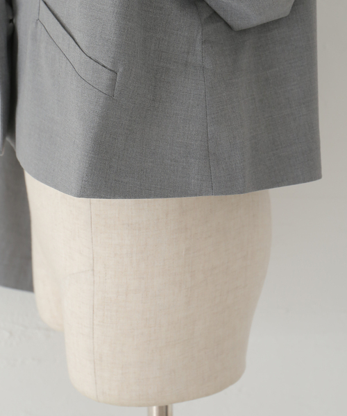 セール】【GANNI / ガニー】Drapey Melange Short Blazer