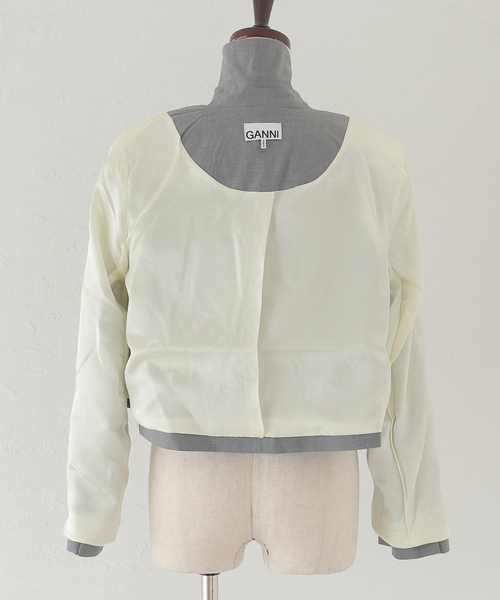 Oriens JOURNAL STANDARD（オリエンス ジャーナルスタンダード）の「【GANNI / ガニー】Drapey Melange Short Blazer：ジャケット（テーラードジャケット・レディース・チャコールグレー・36）」の18枚目の写真