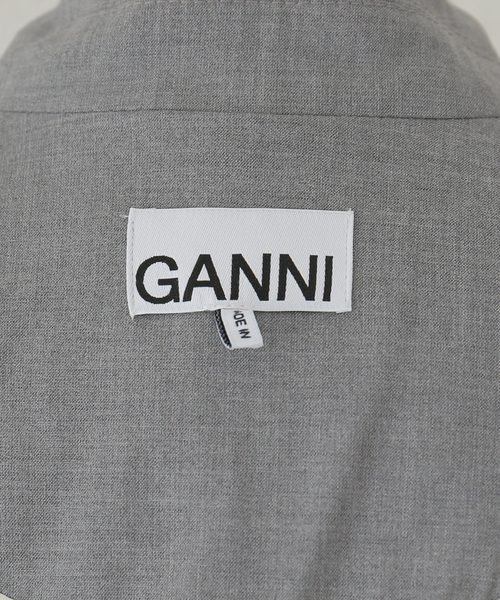 セール】【GANNI / ガニー】Drapey Melange Short Blazer