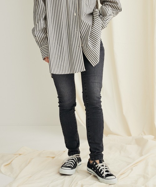 CRAFT STANDARD BOUTIQUE(クラフトスタンダードブティック)の「スキニーデニムパンツ(デニムパンツ・レディース・ブラック/ワンウォッシュ/グレー/インディゴブルー・M/L/S)」の3枚目の写真