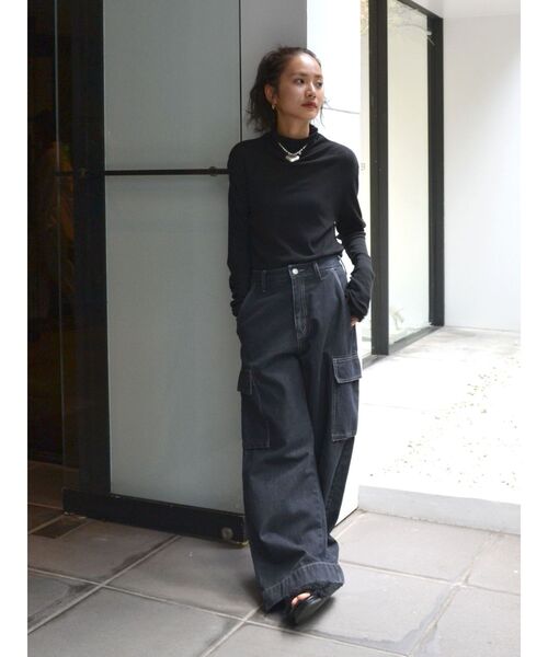 Ungrid(アングリッド)の「ハイネックシアーロングスリーブTee(Tシャツ/カットソー・レディース・オフホワイト/ヘザーグレー/ブルー/ピンク/ブラック・FREE)」の19枚目の写真