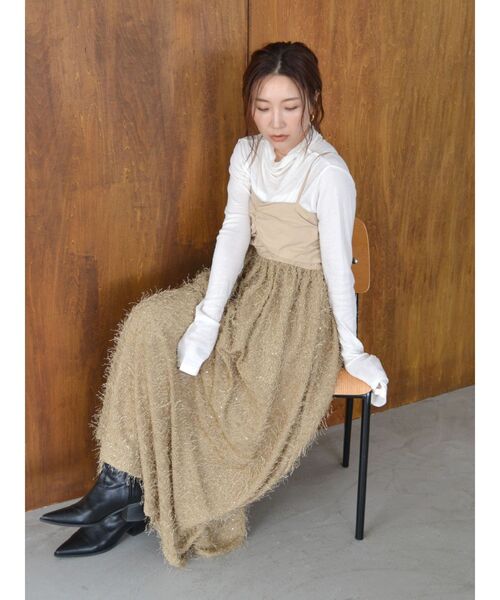 Ungrid(アングリッド)の「ハイネックシアーロングスリーブTee(Tシャツ/カットソー・レディース・オフホワイト/ヘザーグレー/ブルー/ピンク/ブラック・FREE)」の8枚目の写真