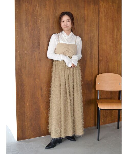 Ungrid(アングリッド)の「ハイネックシアーロングスリーブTee(Tシャツ/カットソー・レディース・オフホワイト/ヘザーグレー/ブルー/ピンク/ブラック・FREE)」の9枚目の写真