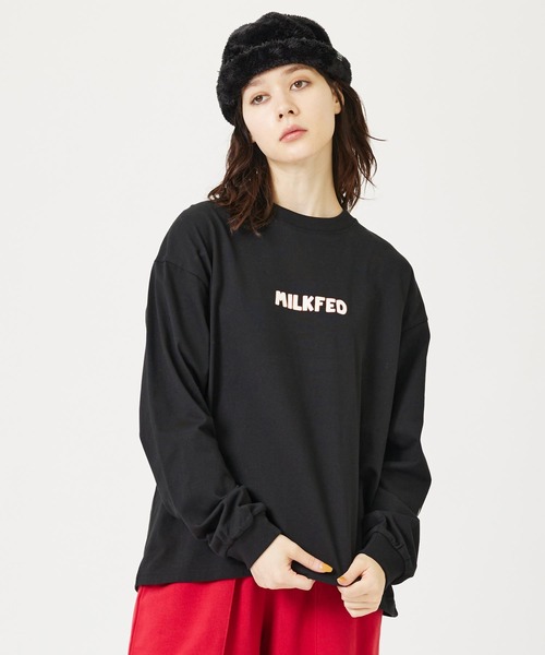 MILKFED.（ミルクフェド）の「SCRIBBLE L/S TEE（Tシャツ/カットソー・レディース・ブラック/ホワイト/ライトブルー・L/M）」の5枚目の写真