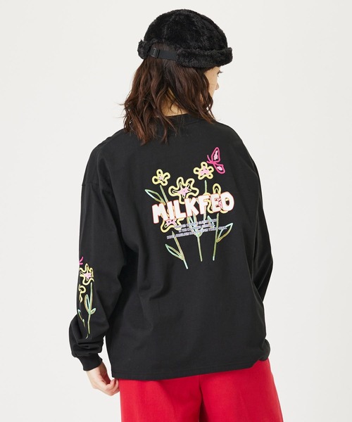 MILKFED.（ミルクフェド）の「SCRIBBLE L/S TEE（Tシャツ/カットソー・レディース・ブラック/ホワイト/ライトブルー・L/M）」の6枚目の写真
