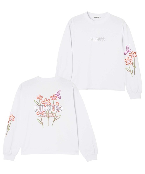 MILKFED.（ミルクフェド）の「SCRIBBLE L/S TEE（Tシャツ/カットソー・レディース・ブラック/ホワイト/ライトブルー・L/M）」の8枚目の写真