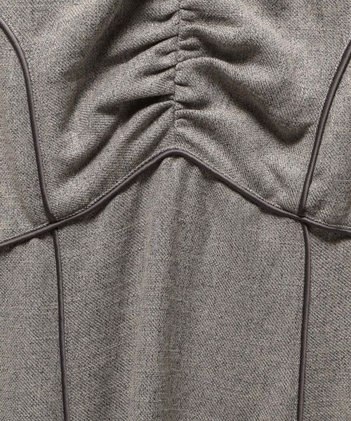 mysty woman（ミスティウーマン）の「ツイードエンパイアワンピ　982134（ワンピース・レディース・チャコールグレー/ブラウン/ピンク・FREE）」の11枚目の写真