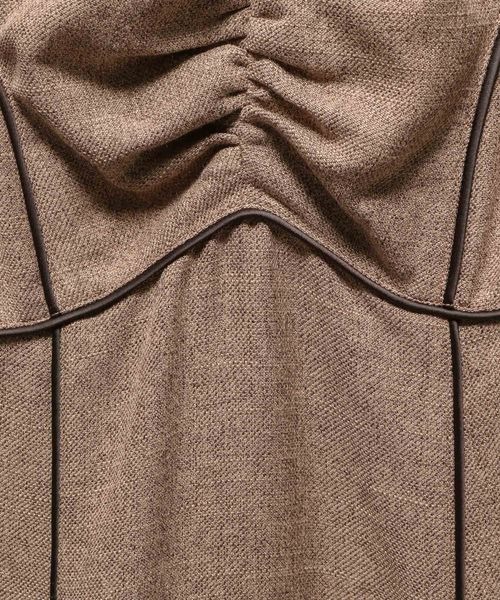 mysty woman（ミスティウーマン）の「ツイードエンパイアワンピ　982134（ワンピース・レディース・チャコールグレー/ブラウン/ピンク・FREE）」の13枚目の写真