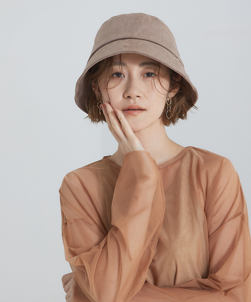 abahouse mavie（アバハウスマヴィ）の「フェイクスエードバケットハット（ハット・レディース・ブラック/ベージュ/アイボリー/ブラック系その他・フリー）」の6枚目の写真