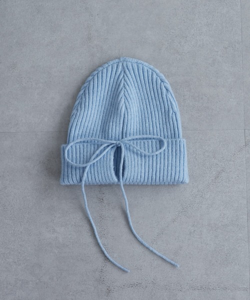 CIAOPANIC TYPY（チャオパニックティピー）の「リボンニットワッチ（ニットキャップ/ビーニー・レディース・ホワイト/ブラック/サックスブルー/グレー・ONE SIZE）」の10枚目の写真