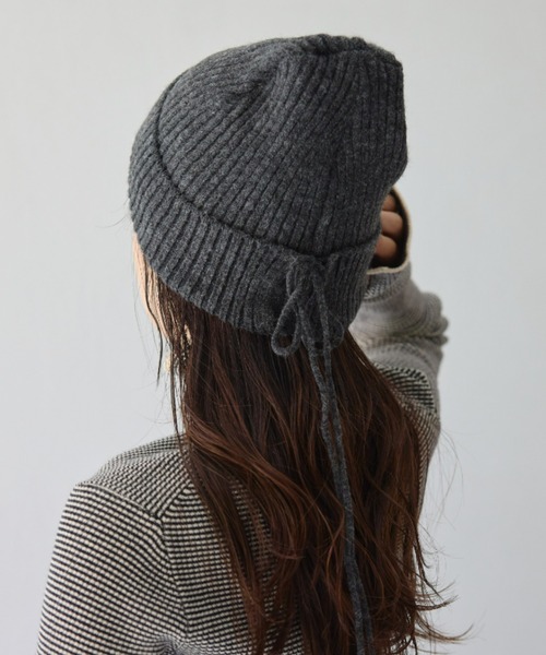 CIAOPANIC TYPY（チャオパニックティピー）の「リボンニットワッチ（ニットキャップ/ビーニー・レディース・ホワイト/ブラック/サックスブルー/グレー・ONE SIZE）」の7枚目の写真