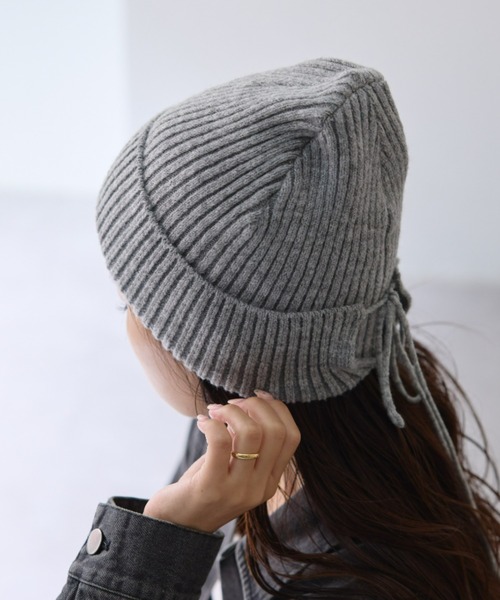 CIAOPANIC TYPY（チャオパニックティピー）の「リボンニットワッチ（ニットキャップ/ビーニー・レディース・ホワイト/ブラック/サックスブルー/グレー・ONE SIZE）」の8枚目の写真