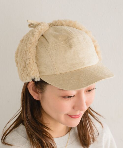 casita(RETRO GIRL)（カシータ）の「フライトキャップ（ハット・レディース・オフホワイト/ブラック/ライトブラウン・ONE SIZE）」の7枚目の写真
