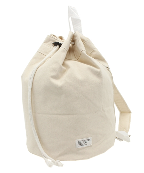 WEGO（ウィゴー）の「WEGO/キャンバスボンサック（バックパック/リュック・レディース・ブラック/ホワイト・FREE）」の7枚目の写真