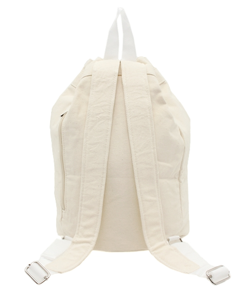 WEGO（ウィゴー）の「WEGO/キャンバスボンサック（バックパック/リュック・レディース・ブラック/ホワイト・FREE）」の8枚目の写真