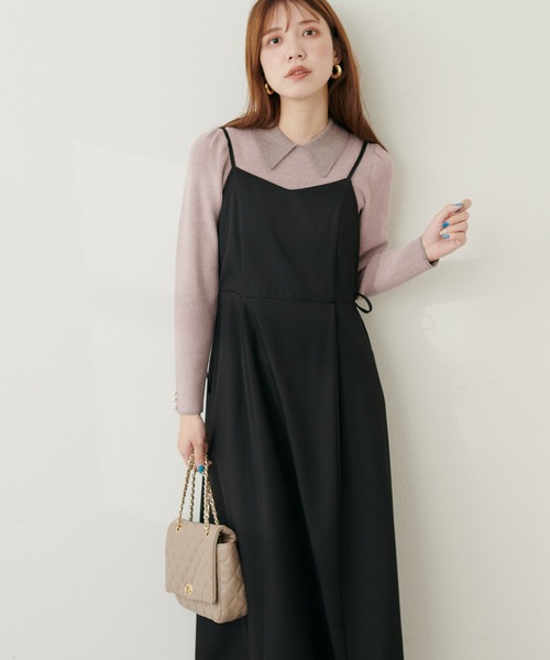 natural couture（ナチュラルクチュール）の「サイドドロストキャミワンピース（ワンピース・レディース・ライトベージュ/ブラック/その他1/モカ・FREE）」の13枚目の写真