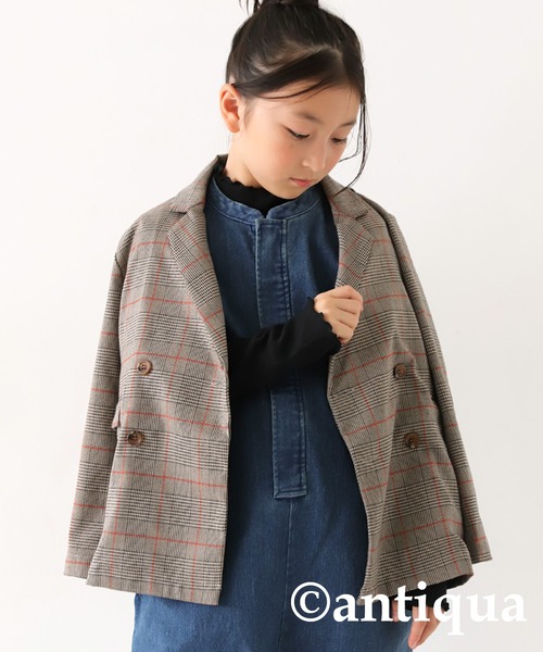 antiqua（アンティカ）の「デニムオールインワン（サロペット/オーバーオール・キッズ・ブルー系その他・150/140/160/130）」の5枚目の写真