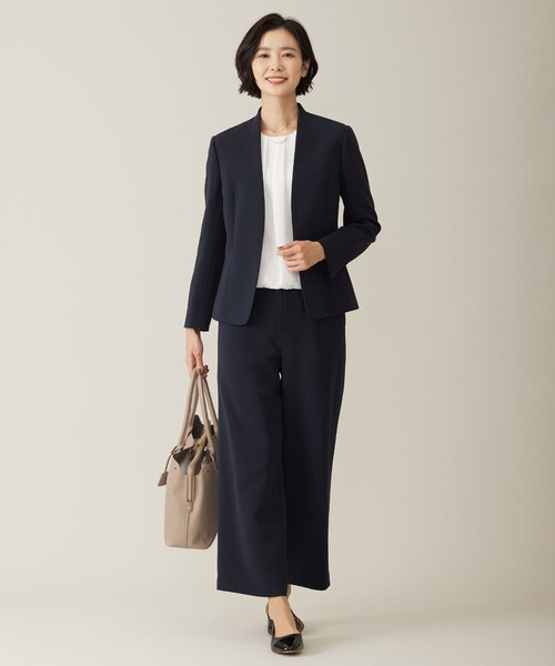 J.PRESS Ladies(J.プレス レディス)の「シャドーストライプ クルーネック カットソー(Tシャツ/カットソー・レディース・ホワイト系1・SMALL)」の3枚目の写真
