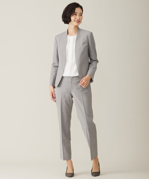 J.PRESS Ladies(J.プレス レディス)の「シャドーストライプ クルーネック カットソー(Tシャツ/カットソー・レディース・ホワイト系1・SMALL)」の4枚目の写真