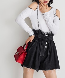 【WEBSTORE 限定商品】フレアデニムミニパンツ