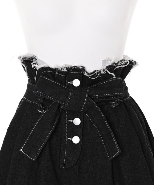 Narcissus(ナルシス)の「【WEBSTORE 限定商品】フレアデニムミニパンツ(デニムパンツ・レディース・ブラック/その他・FREE)」の9枚目の写真
