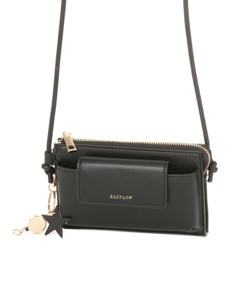 BAYFLOW（ベイフロー）の「フラップスマホショルダー（ショルダーバッグ・レディース・ライトグレー/ブラック/アイボリー・FREE）」の5枚目の写真