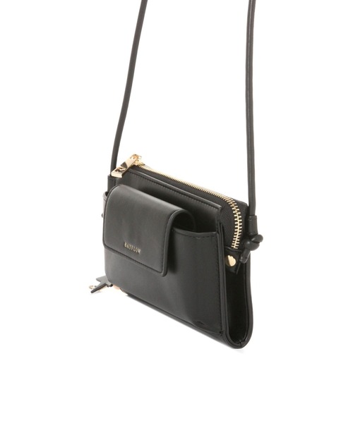 BAYFLOW（ベイフロー）の「フラップスマホショルダー（ショルダーバッグ・レディース・ライトグレー/ブラック/アイボリー・FREE）」の6枚目の写真