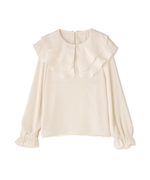FREE'S MART（フリーズマート）の「ヴィンテージサテンフリルカラーブラウス（シャツ/ブラウス・レディース・ホワイト/ベージュ・FREE）」の3枚目の写真