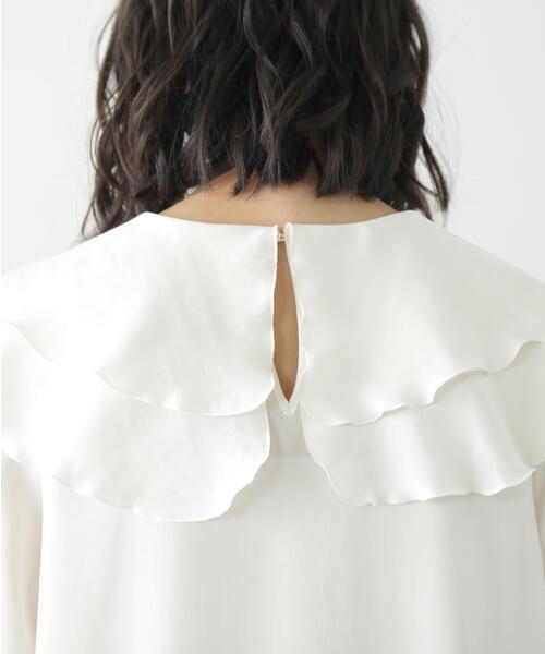 FREE'S MART（フリーズマート）の「ヴィンテージサテンフリルカラーブラウス（シャツ/ブラウス・レディース・ホワイト/ベージュ・FREE）」の15枚目の写真