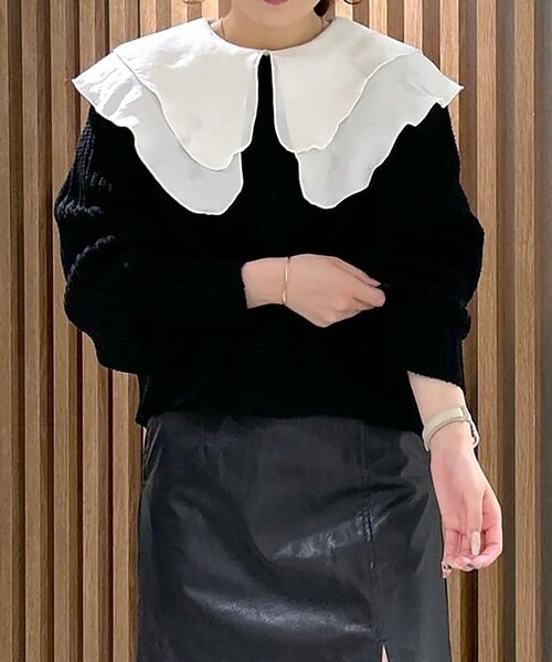 FREE'S MART（フリーズマート）の「ヴィンテージサテンフリルカラーブラウス（シャツ/ブラウス・レディース・ホワイト/ベージュ・FREE）」の17枚目の写真